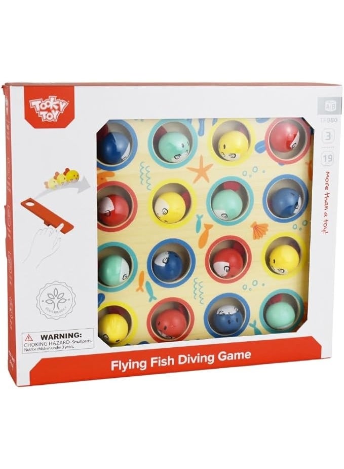 Tooky Toy Flying Fish Diving Montessori Game Set - Multicolor - 19 Pcs - Image 3